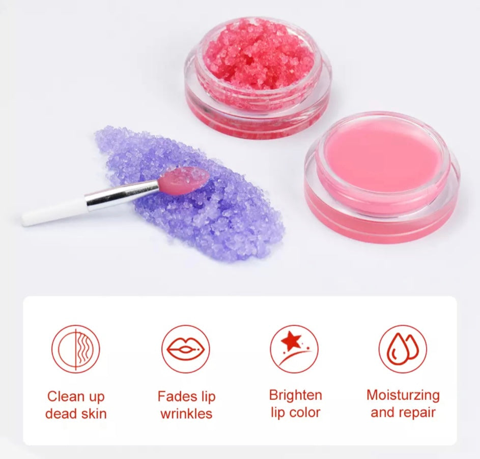 Organic Lip Care Set – Scrub & Balm – Strawberry | Orange | Mint | Combo