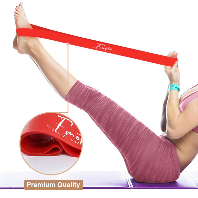 Fitness Motivation Resistance Bands Loop Set for Full Body Workouts - Best for Stretching, Yoga Pilates, Physical Therapy, Strength Training (Set of 5 Tensions Level)