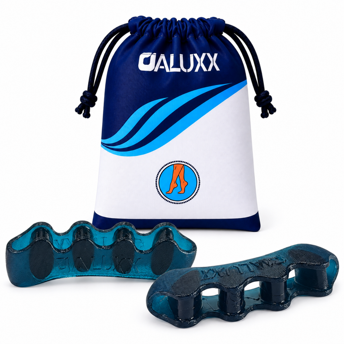 OALUXX Silicone Gel Toe Spacers for Men and Women, Soft Stretchy Toe Separators, Flexible Comfort Fit