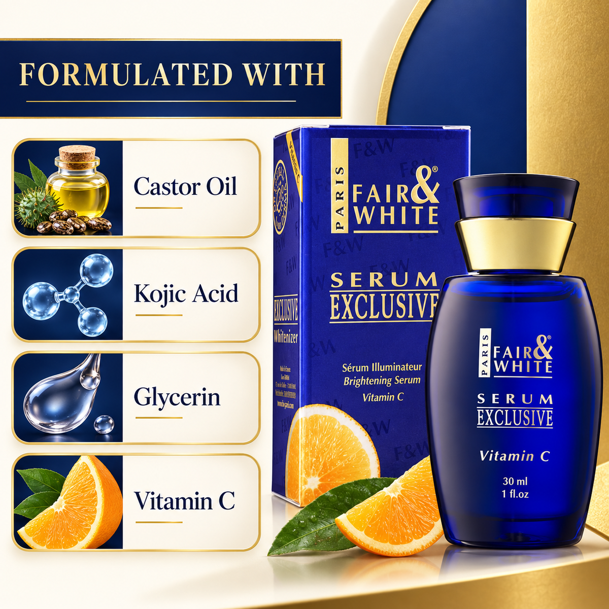 Fair & White Exclusive Brightening Serum with Vitamin C – 30 ml