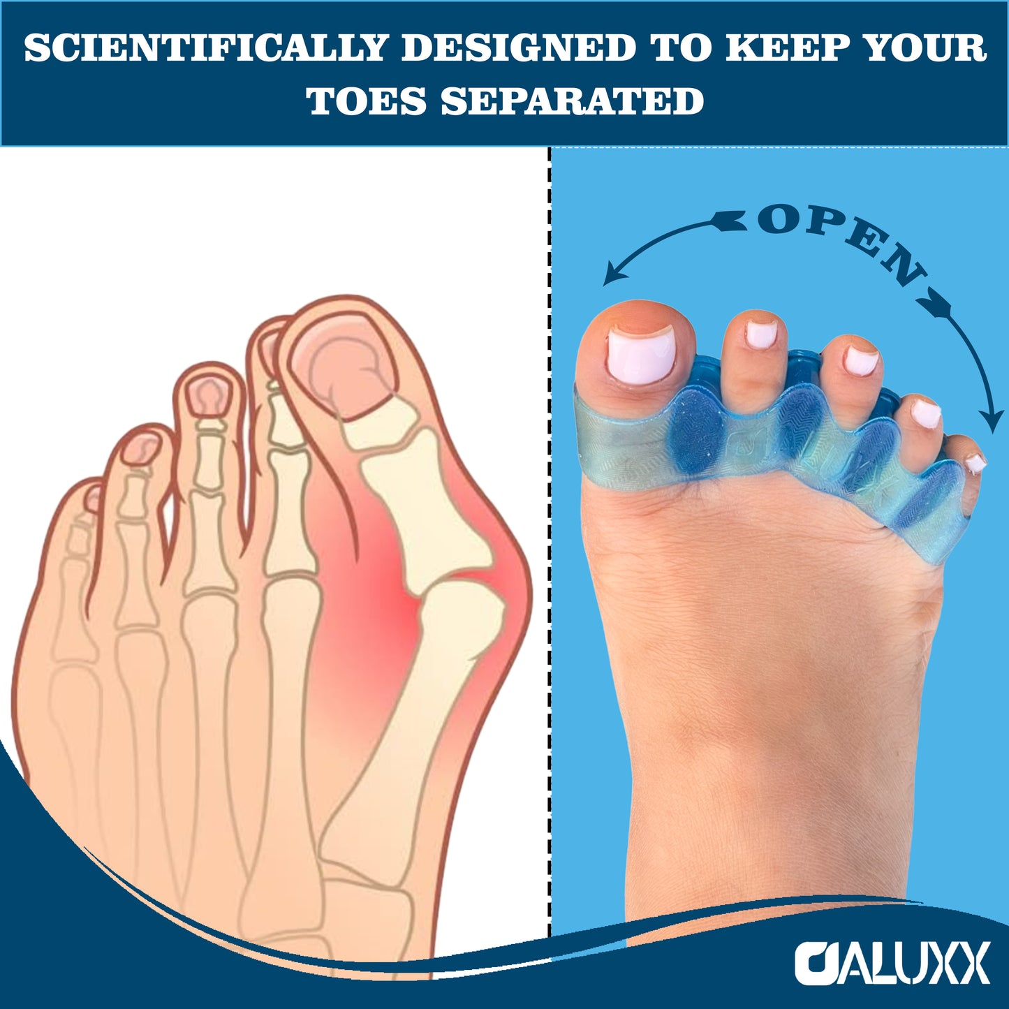 4 PCS - OALUXX Premium Gel Toe Spacers