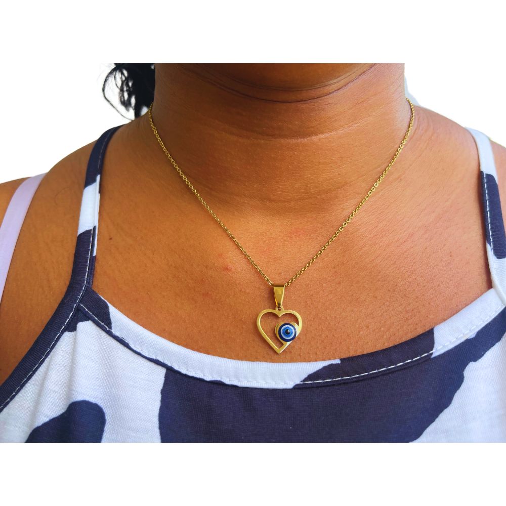 Evil Eye Necklace Collection – Stainless Steel Gold | 13 Shapes Available