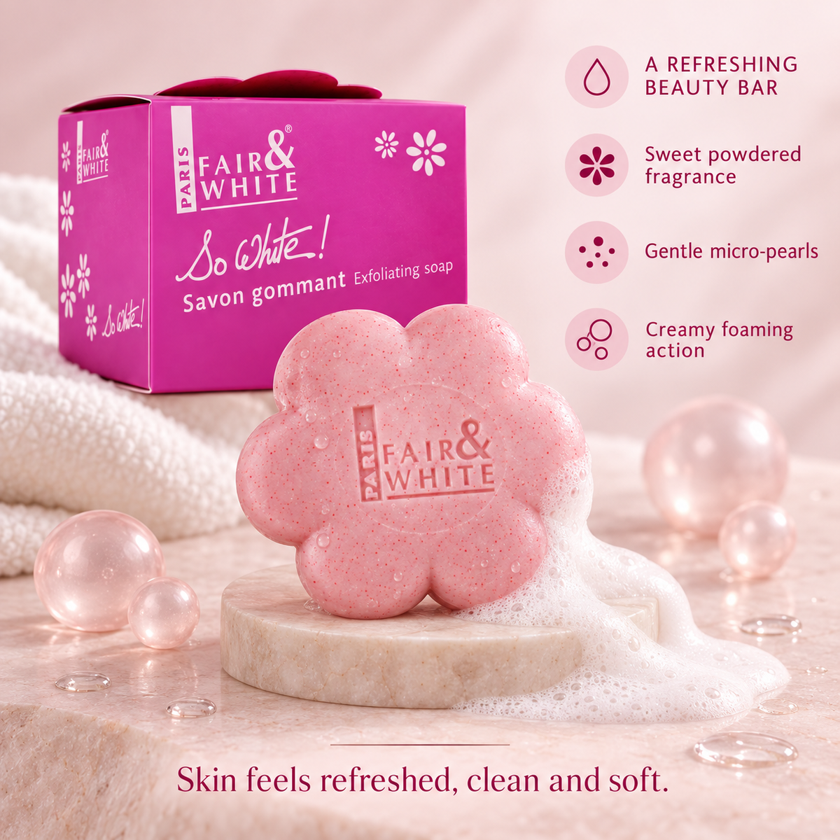 Fair & White So White Exfoliating Soap Bar – 200 g