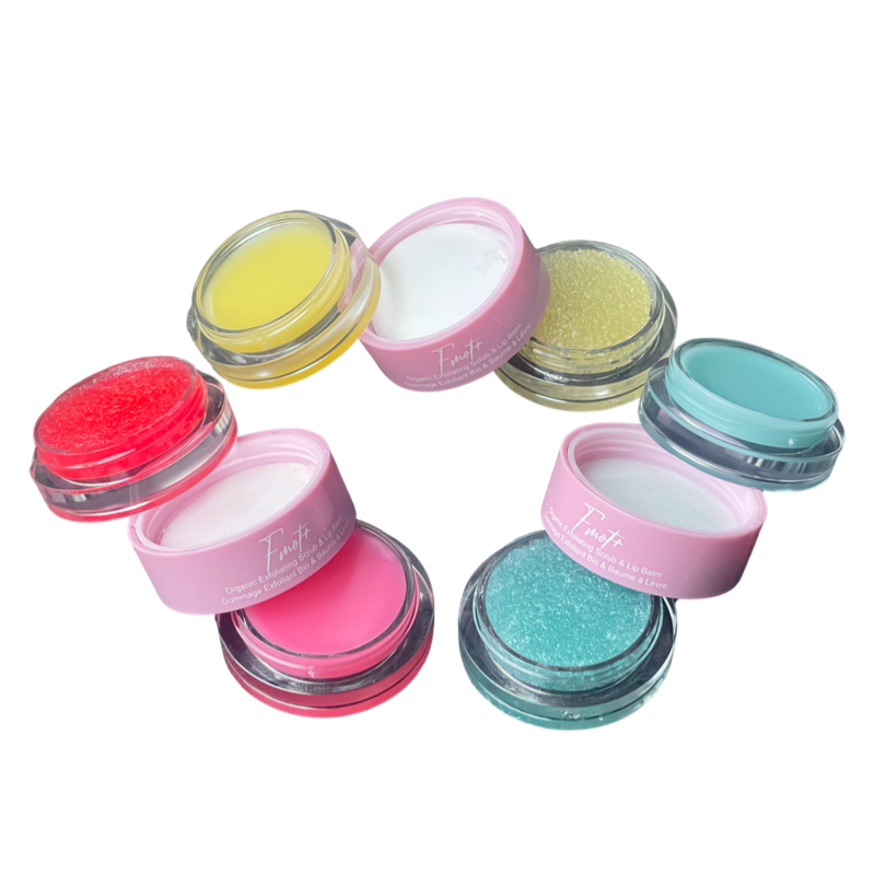Organic Lip Care Set – Scrub & Balm – Strawberry | Orange | Mint | Combo