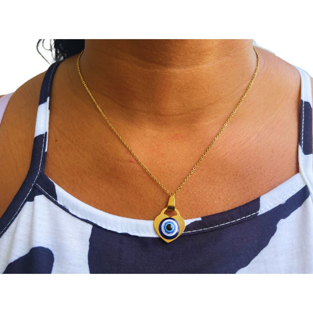 Evil Eye Necklace Collection – Stainless Steel Gold | 13 Shapes Available