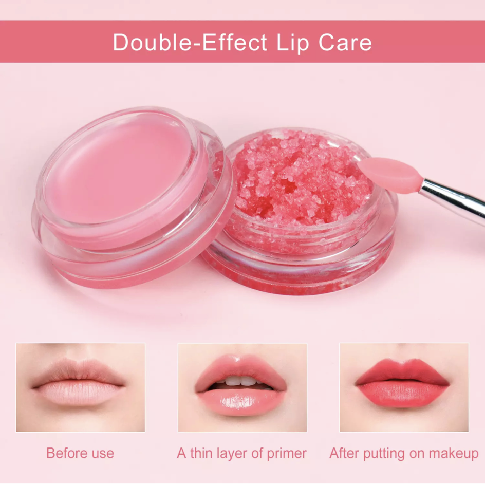 Organic Lip Care Set – Scrub & Balm – Strawberry | Orange | Mint | Combo