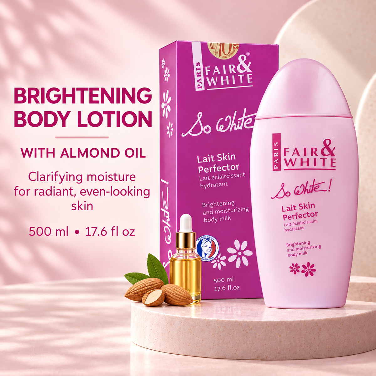 Fair & White So White! Skin Perfector Body Lotion with Almond Oil – 500 ml