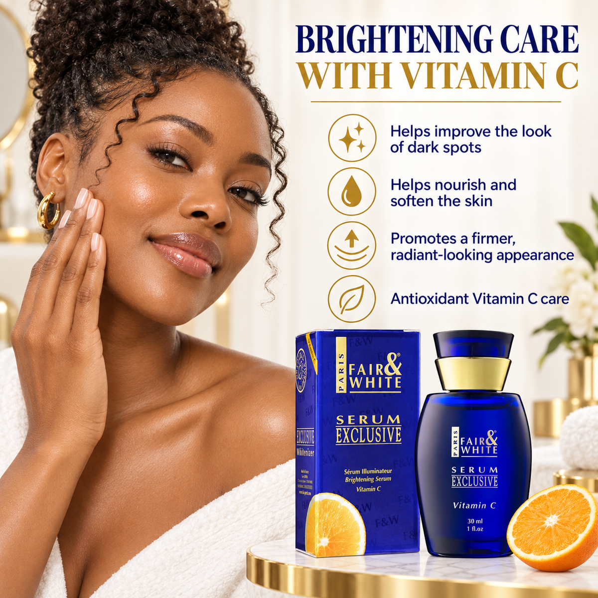 Fair & White Exclusive Brightening Serum with Vitamin C – 30 ml