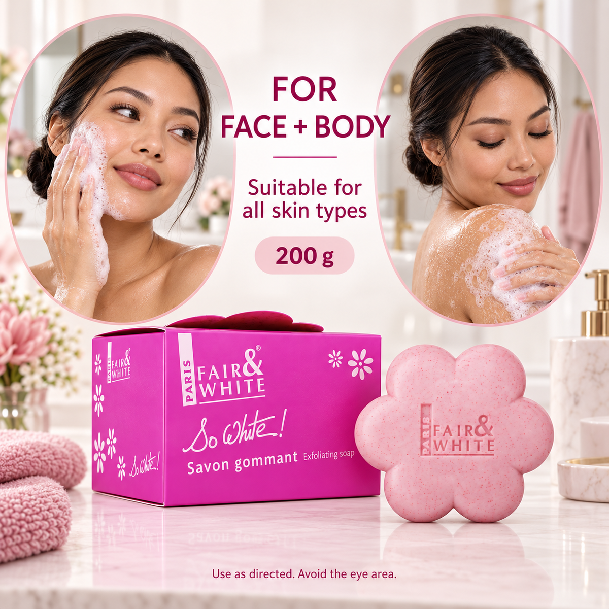 Fair & White So White Exfoliating Soap Bar – 200 g