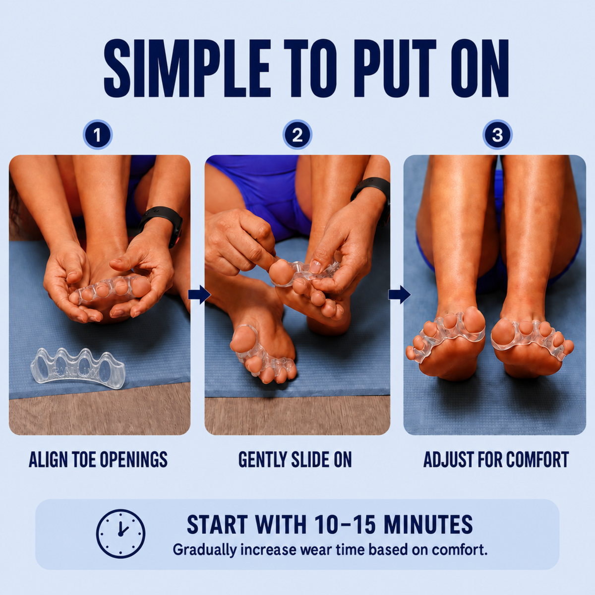 OALUXX Silicone Gel Toe Spacers for Men and Women, Soft Stretchy Toe Separators, Flexible Comfort Fit
