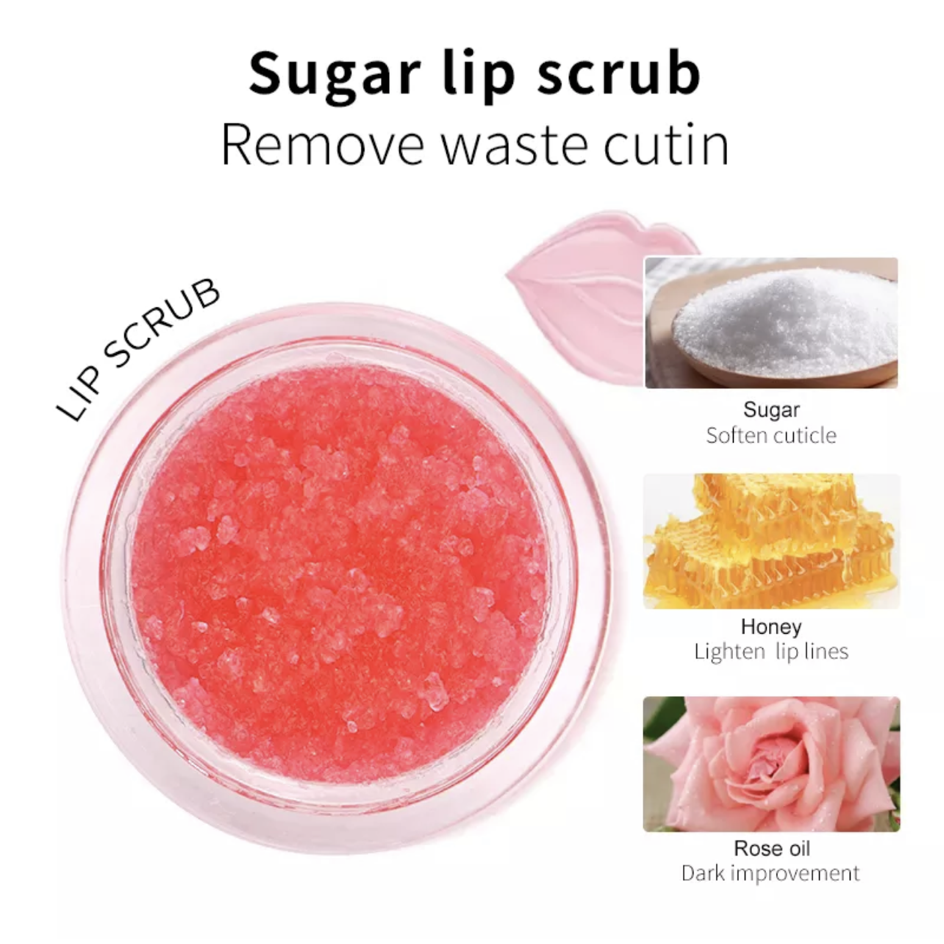 Organic Lip Care Set – Scrub & Balm – Strawberry | Orange | Mint | Combo