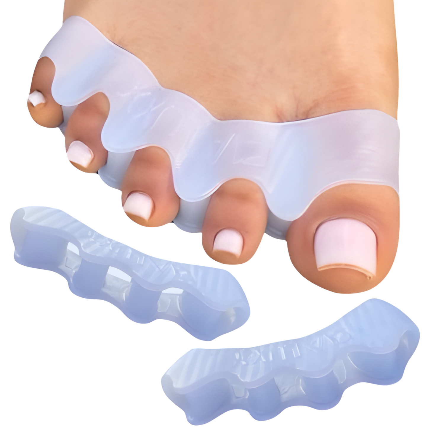 OALUXX Premium Gel Toe Spacers – Washable, Reusable Foot Separators for Daily Comfort – Available in 2pcs or 4pcs, Multiple Colors