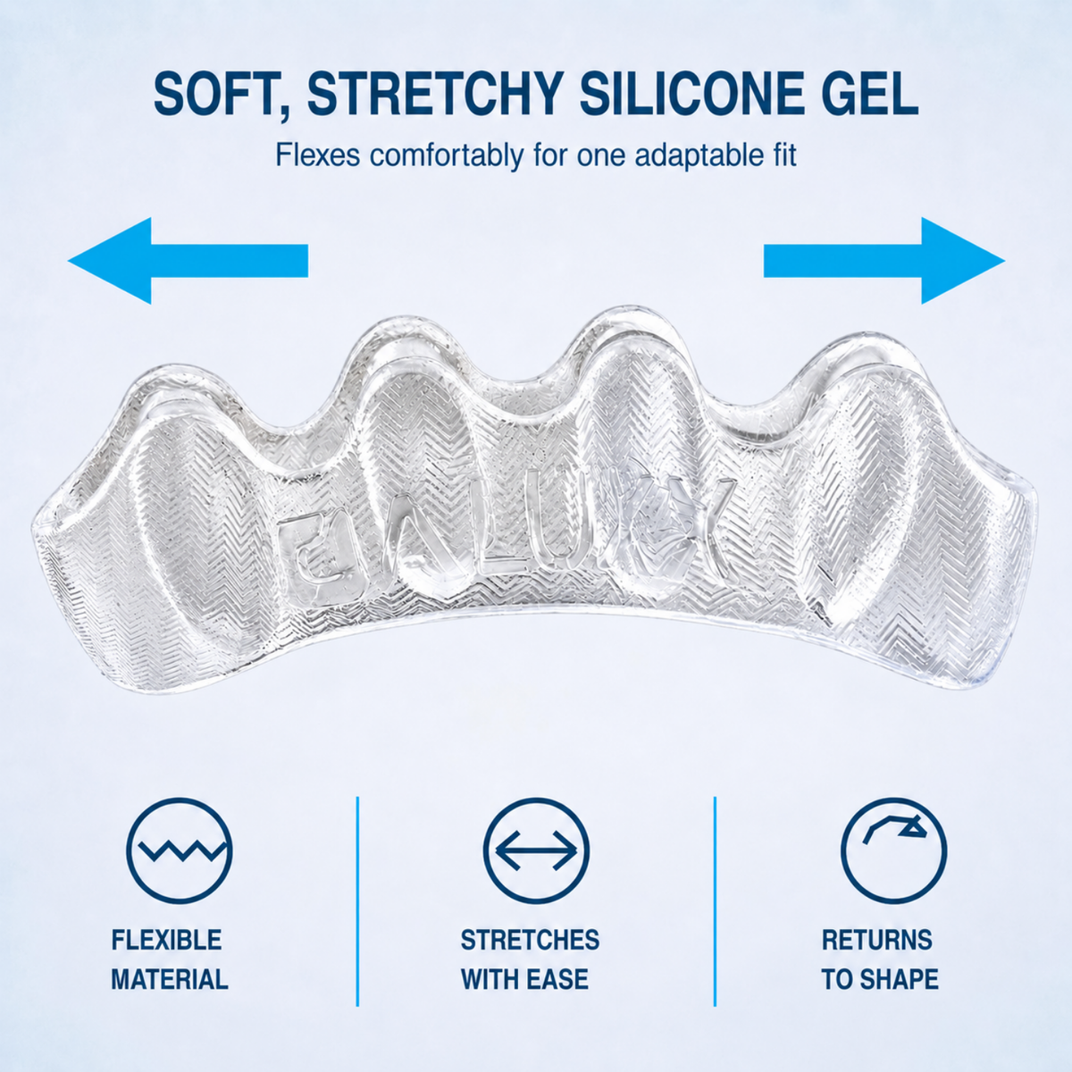OALUXX Silicone Gel Toe Spacers for Men and Women, Soft Stretchy Toe Separators, Flexible Comfort Fit