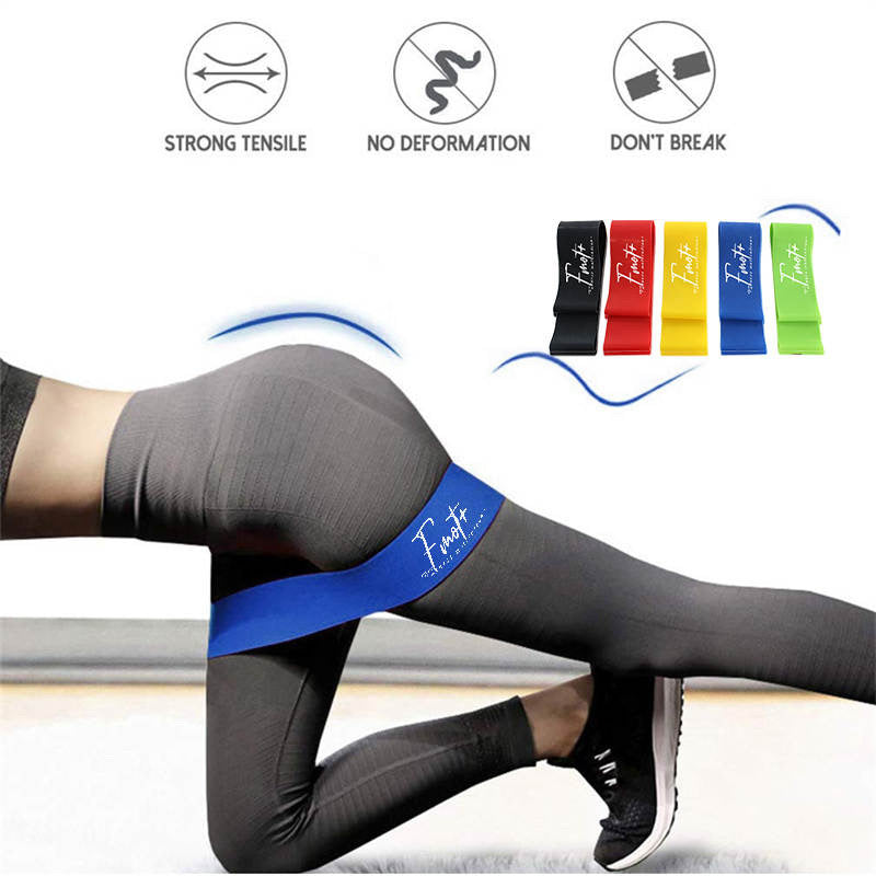 Fitness Motivation Resistance Bands Loop Set for Full Body Workouts - Best for Stretching, Yoga Pilates, Physical Therapy, Strength Training (Set of 5 Tensions Level)