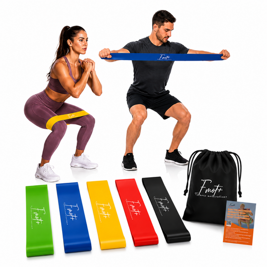 Fitness Motivation Resistance Bands Loop Set for Full Body Workouts - Best for Stretching, Yoga Pilates, Physical Therapy, Strength Training (Set of 5 Tensions Level)