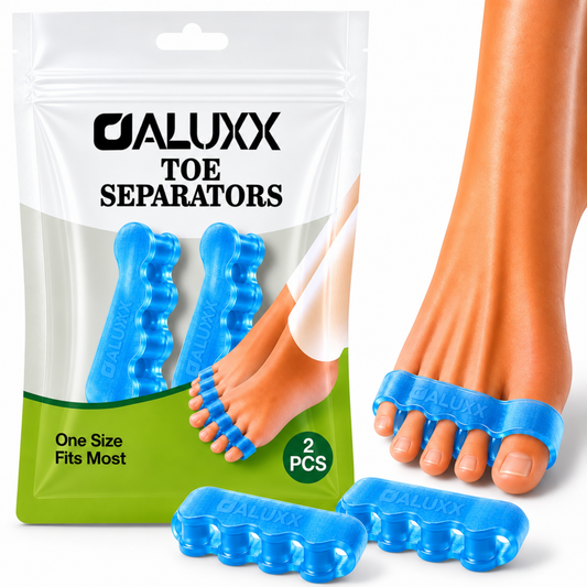 OALUXX Premium Gel Toe Spacers – Washable, Reusable Foot Separators for Daily Comfort – Available in 2pcs or 4pcs, Multiple Colors