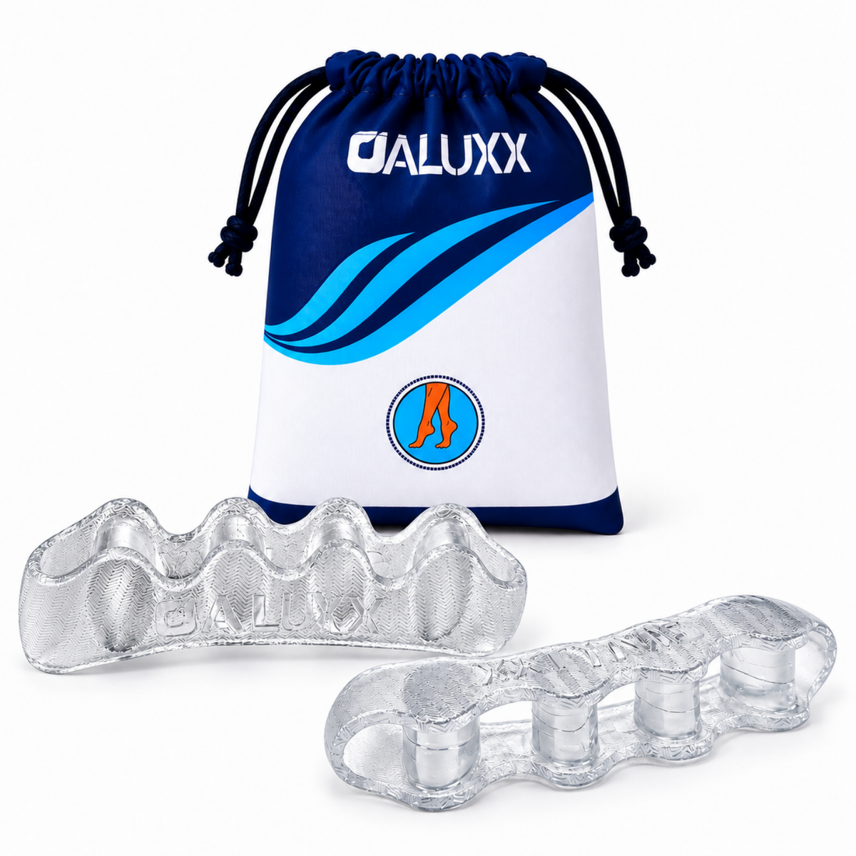 OALUXX Silicone Gel Toe Spacers for Men and Women, Soft Stretchy Toe Separators, Flexible Comfort Fit