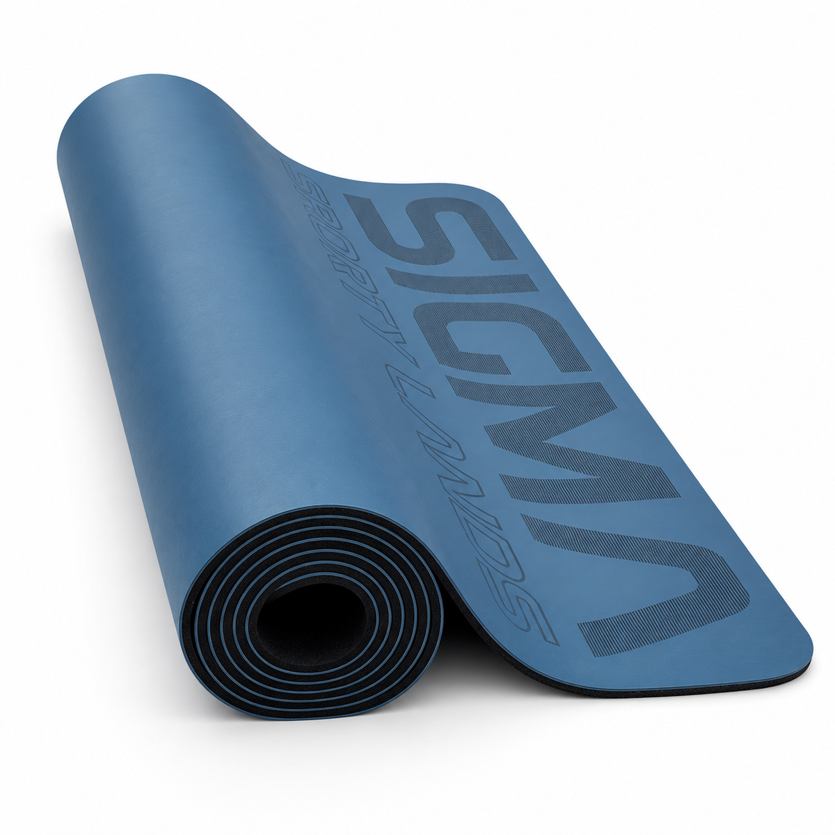 Sigma Sporty Lands Flex ProGrip yoga mat in Blue, on a clean white background