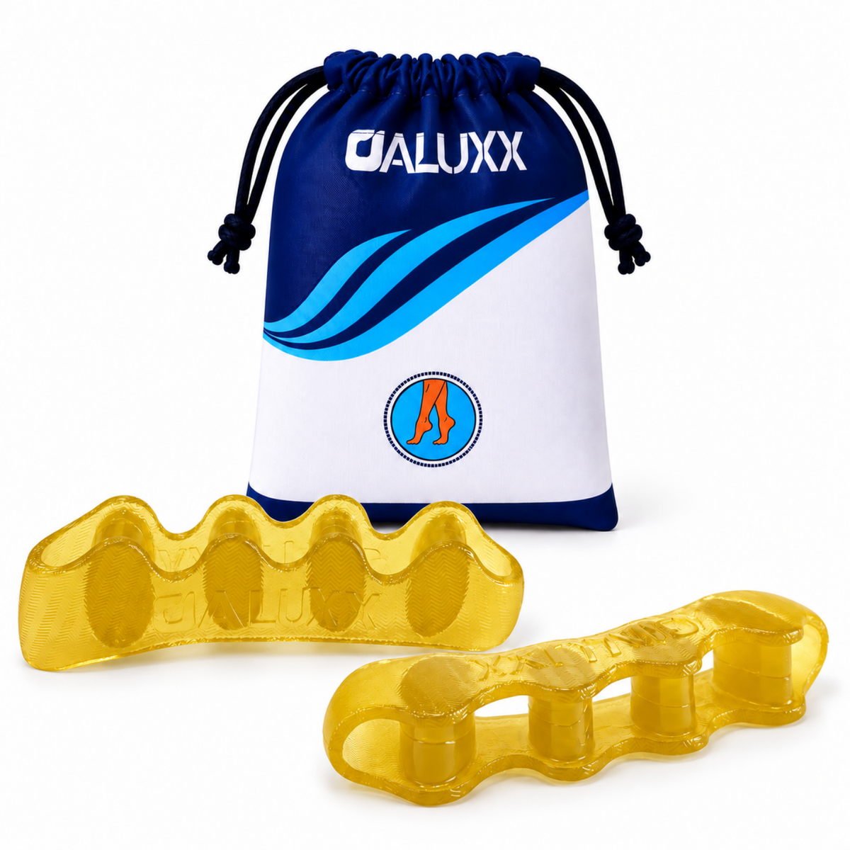 OALUXX Silicone Gel Toe Spacers for Men and Women, Soft Stretchy Toe Separators, Flexible Comfort Fit