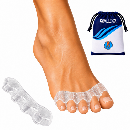 OALUXX Silicone Gel Toe Spacers for Men and Women, Soft Stretchy Toe Separators, Flexible Comfort Fit