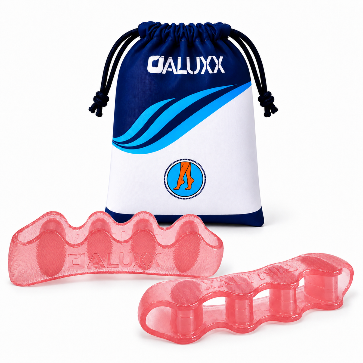 OALUXX Silicone Gel Toe Spacers for Men and Women, Soft Stretchy Toe Separators, Flexible Comfort Fit