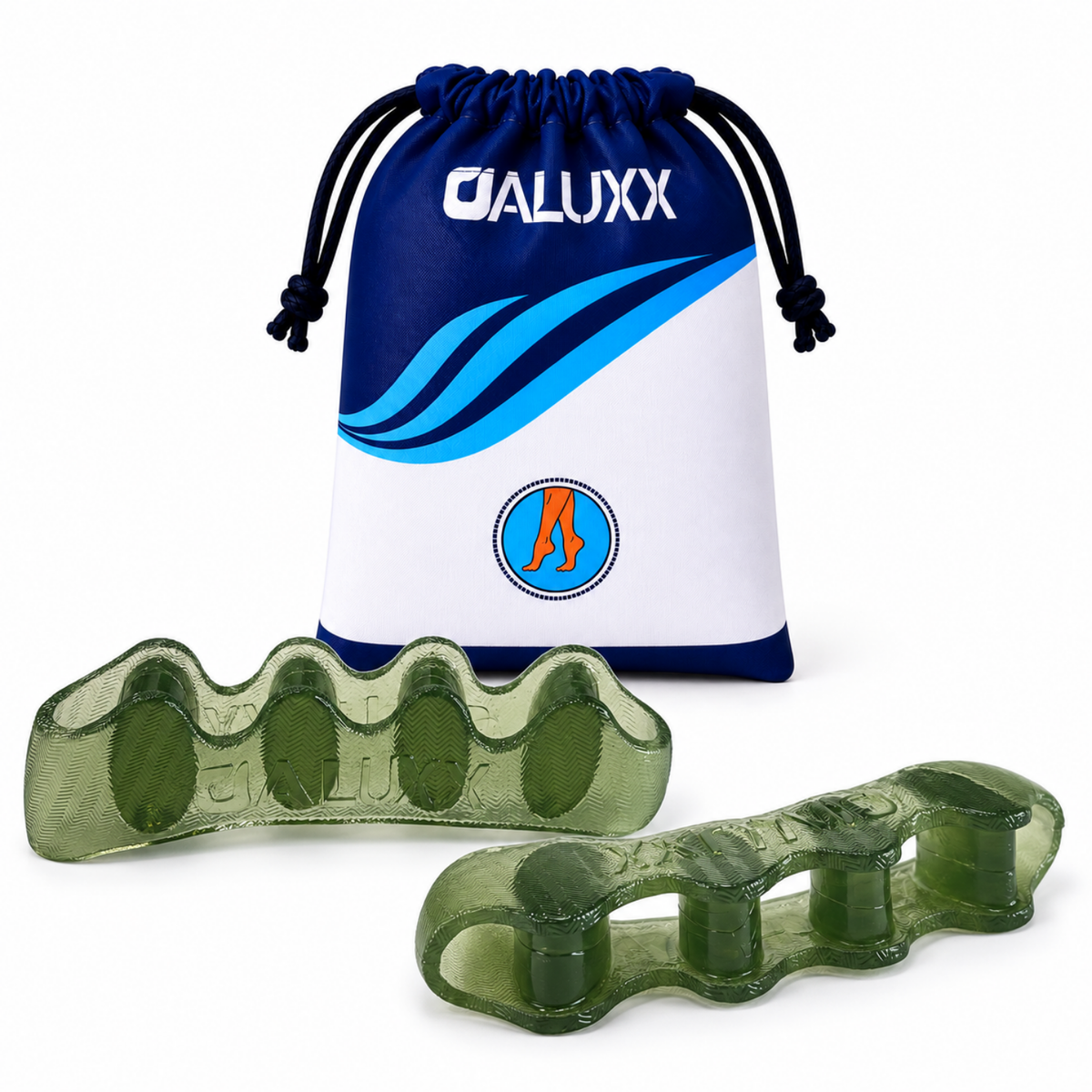OALUXX Silicone Gel Toe Spacers for Men and Women, Soft Stretchy Toe Separators, Flexible Comfort Fit