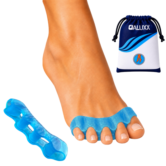 OALUXX Silicone Gel Toe Spacers for Men and Women, Soft Stretchy Toe Separators, Flexible Comfort Fit