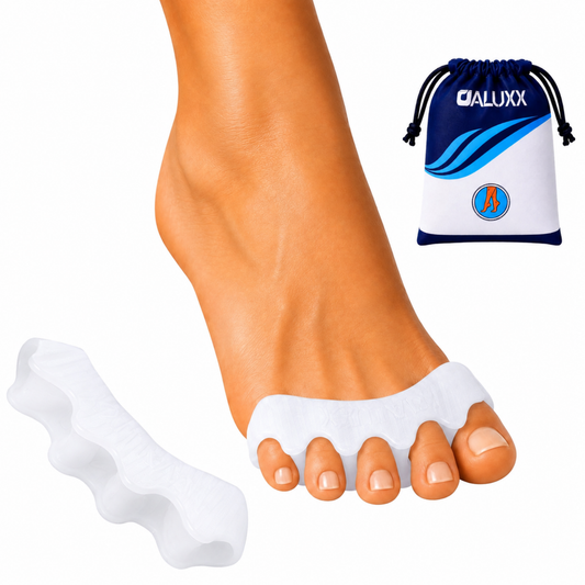 OALUXX Silicone Gel Toe Spacers for Men and Women, Soft Stretchy Toe Separators, Flexible Comfort Fit